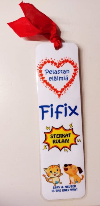 Fifix-kirjanmerkki, laminoitu